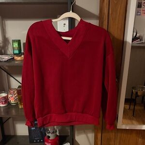 Classic Red V-Neck Sweater